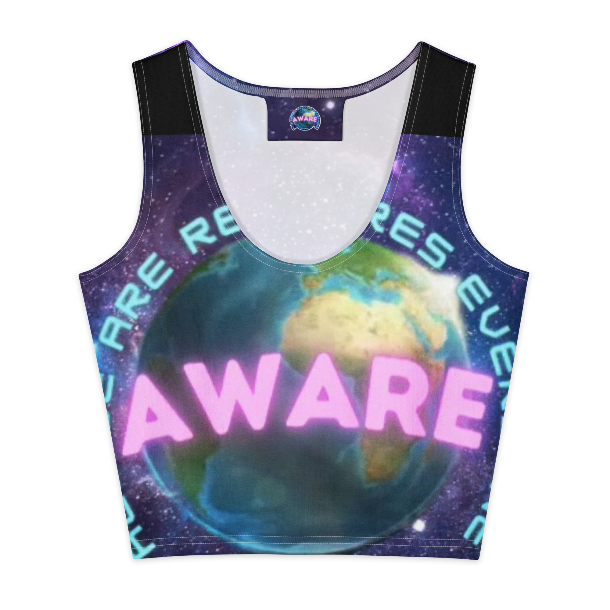 AWARE Logo Ladies cotton crop top - Image 3