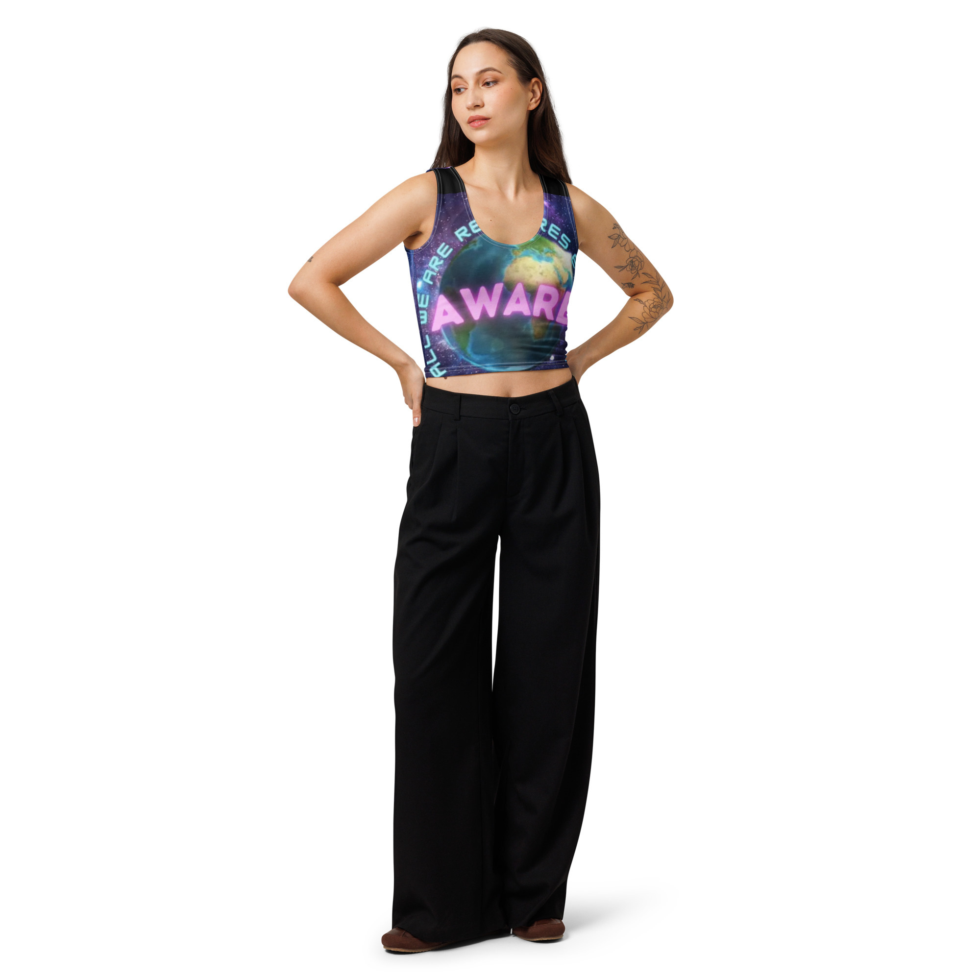 AWARE Logo Ladies cotton crop top - Image 5