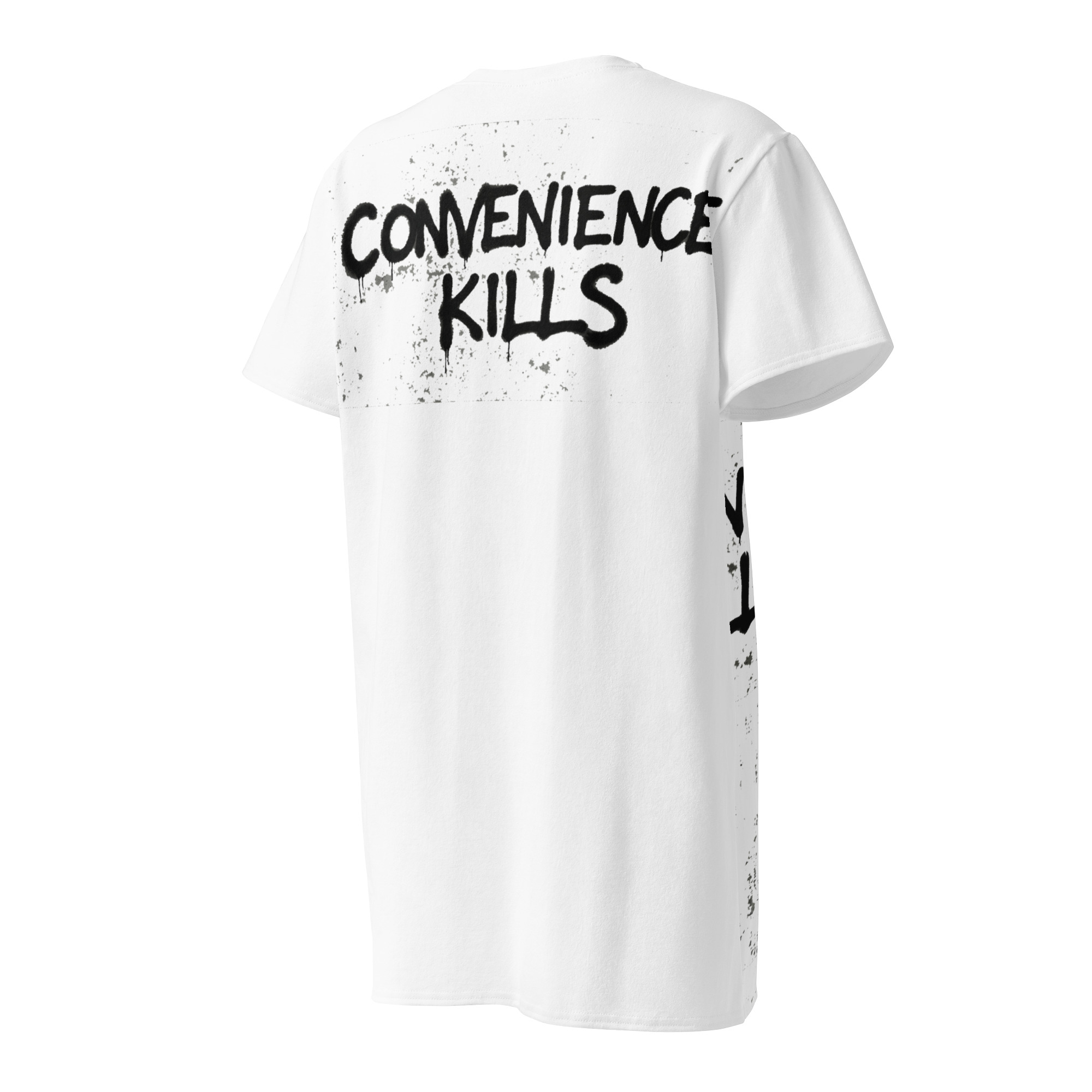 "Convienence Kills" Cotton t-shirt dress - Image 2