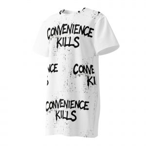 "Convienence Kills" Cotton t-shirt dress