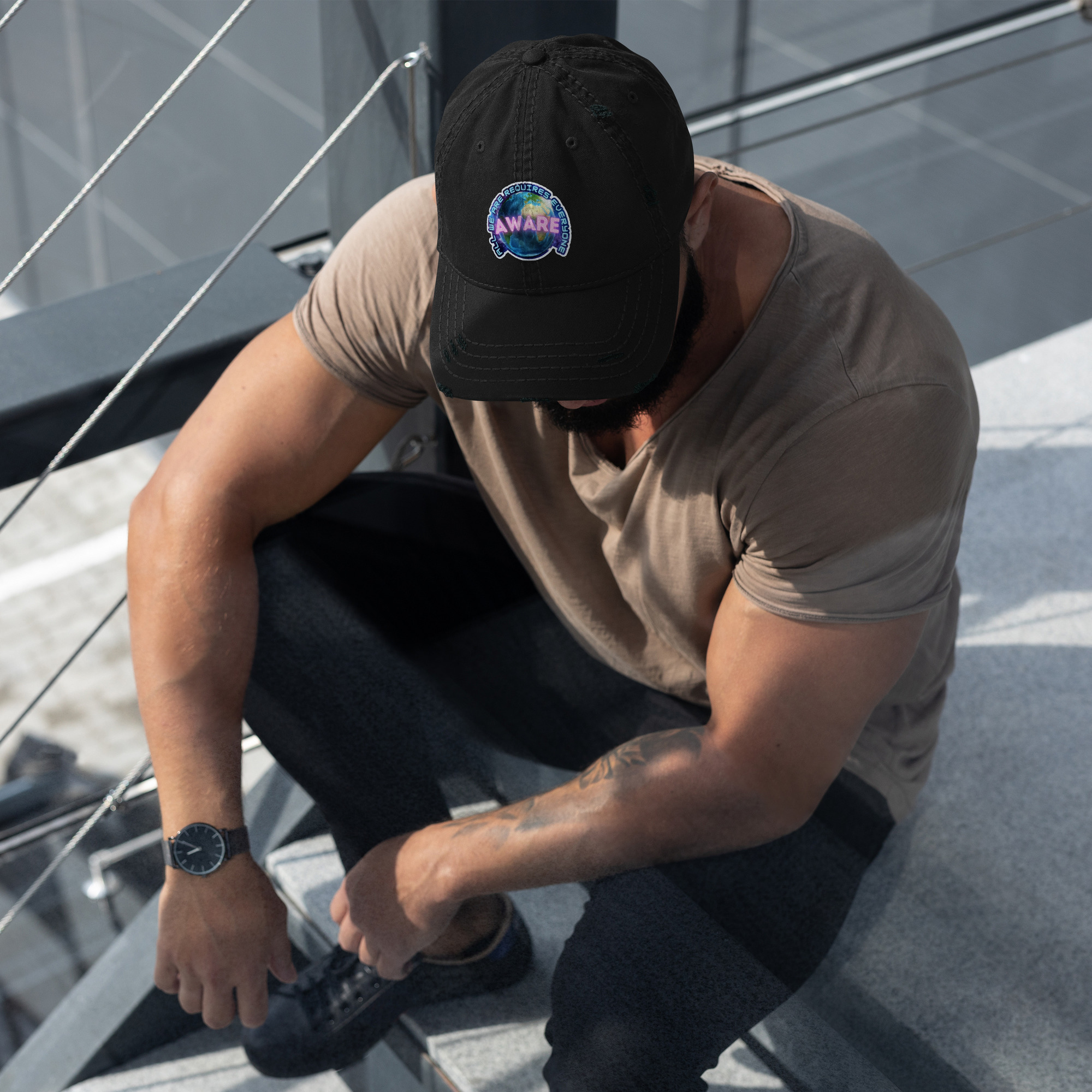 AWARE Logo Distressed Dad Hat - Image 8