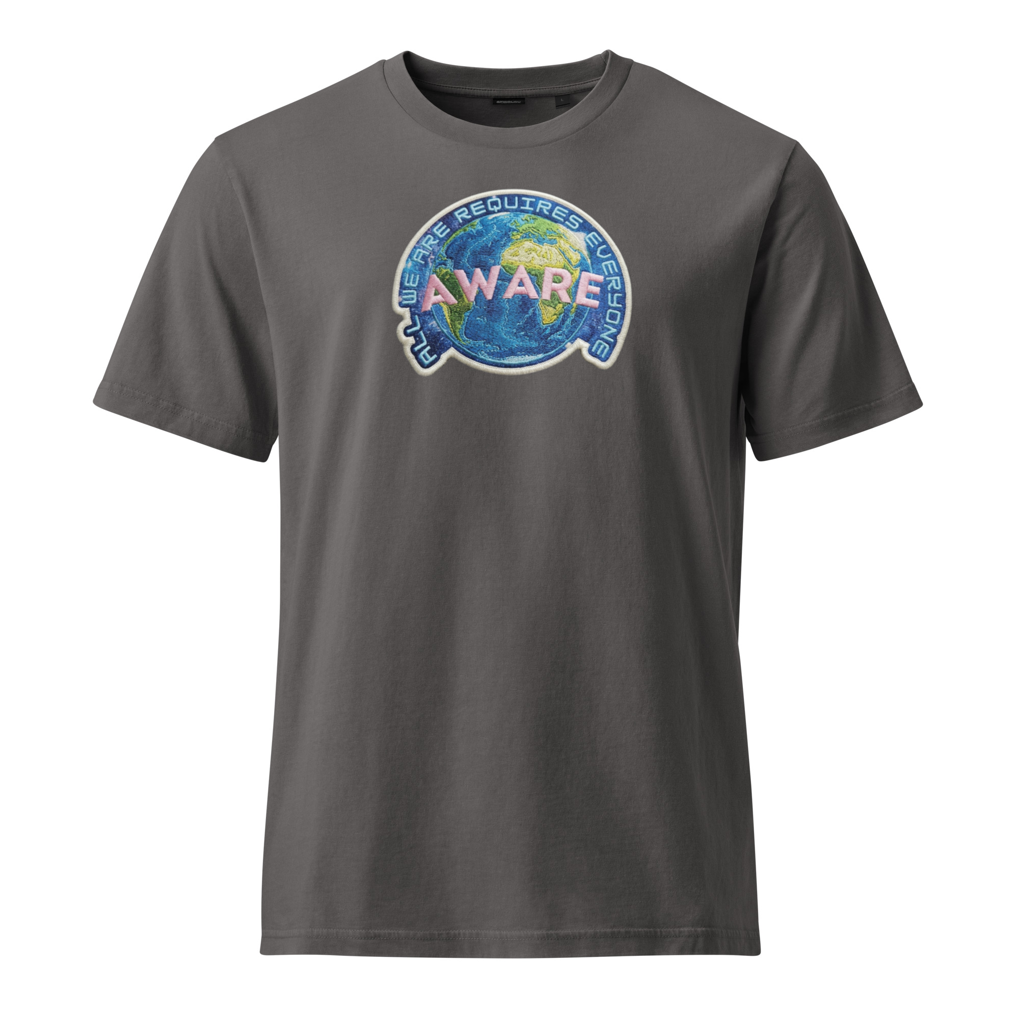AWARE Patch Flat Unisex Vintage T-Shirt - Image 3