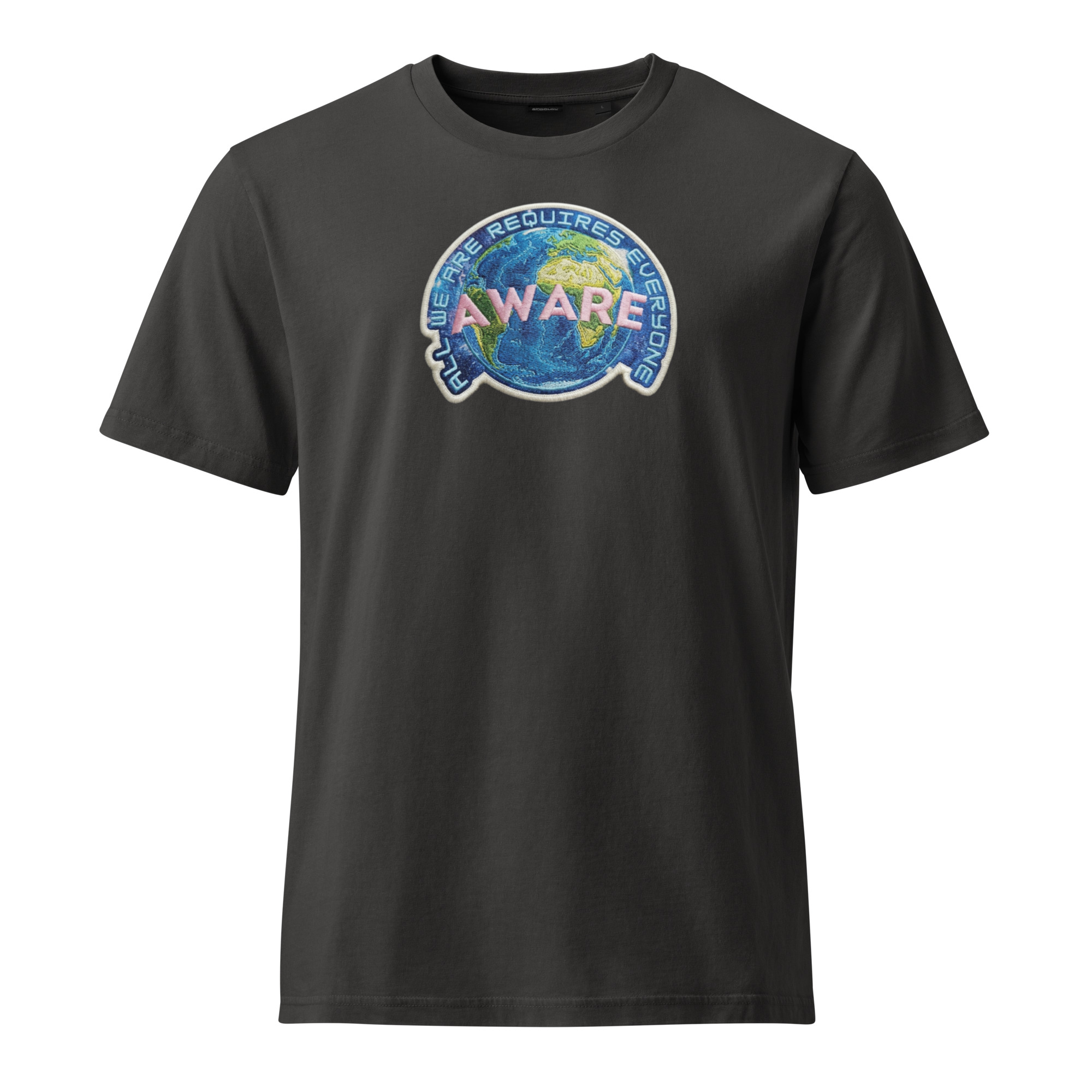 AWARE Patch Flat Unisex Vintage T-Shirt - Image 2