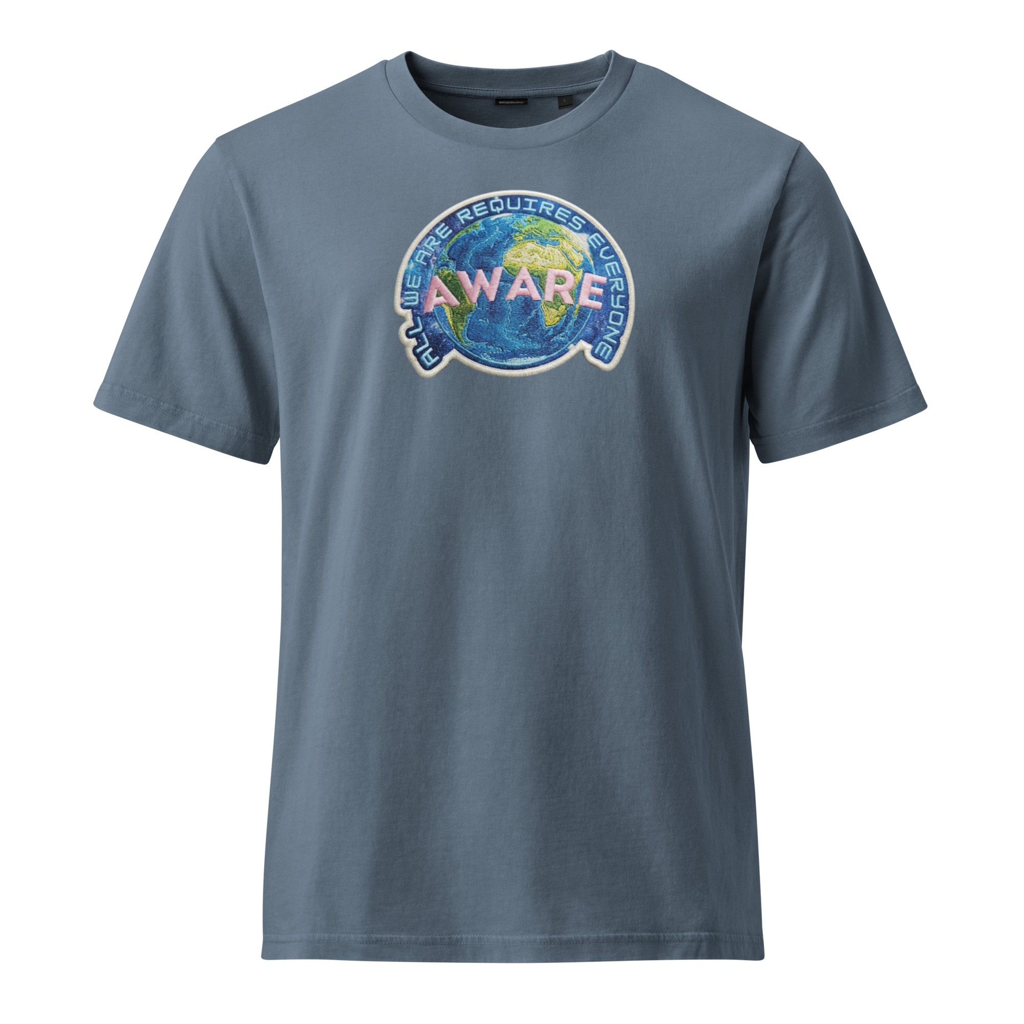 AWARE Patch Flat Unisex Vintage T-Shirt - Image 4