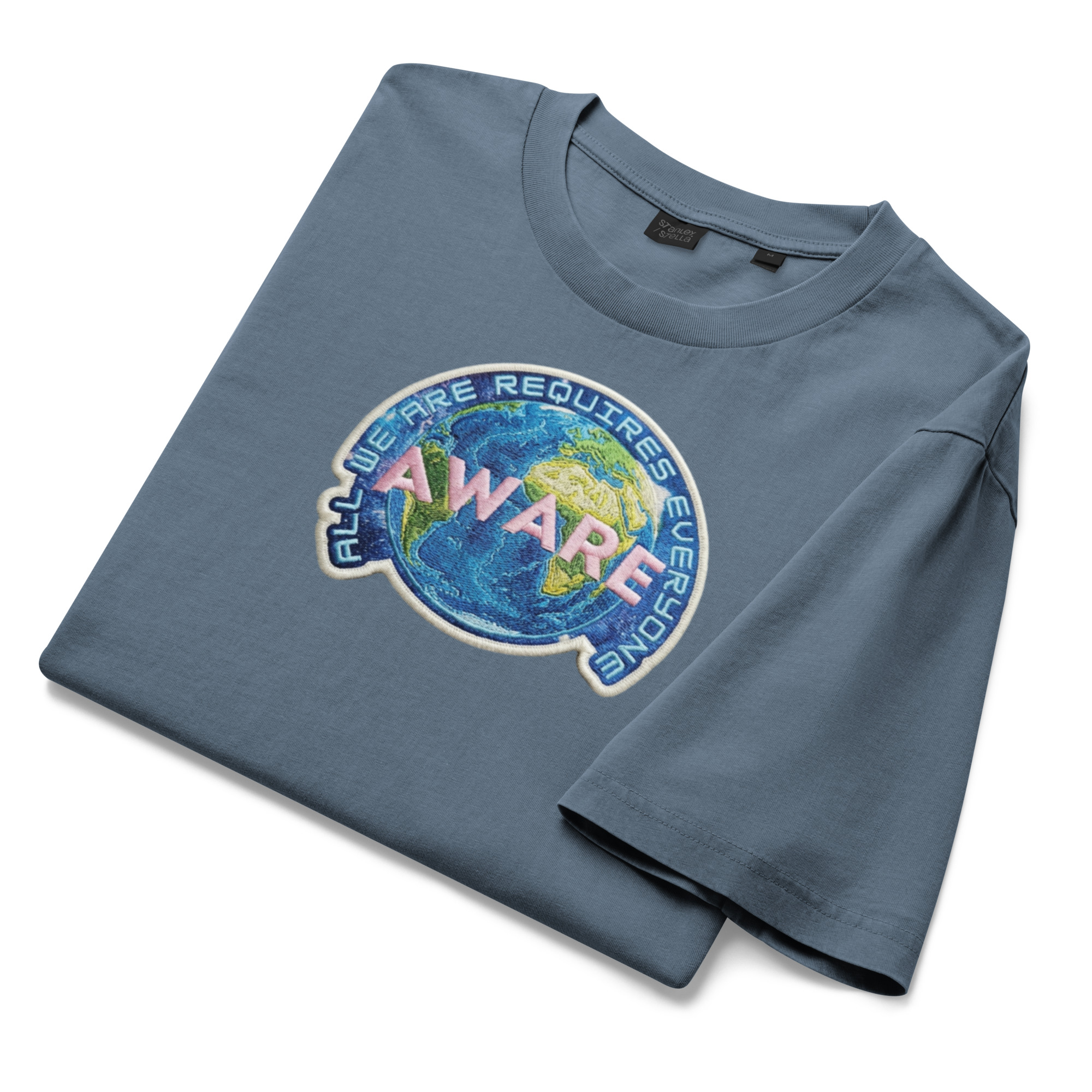 AWARE Patch Flat Unisex Vintage T-Shirt - Image 31