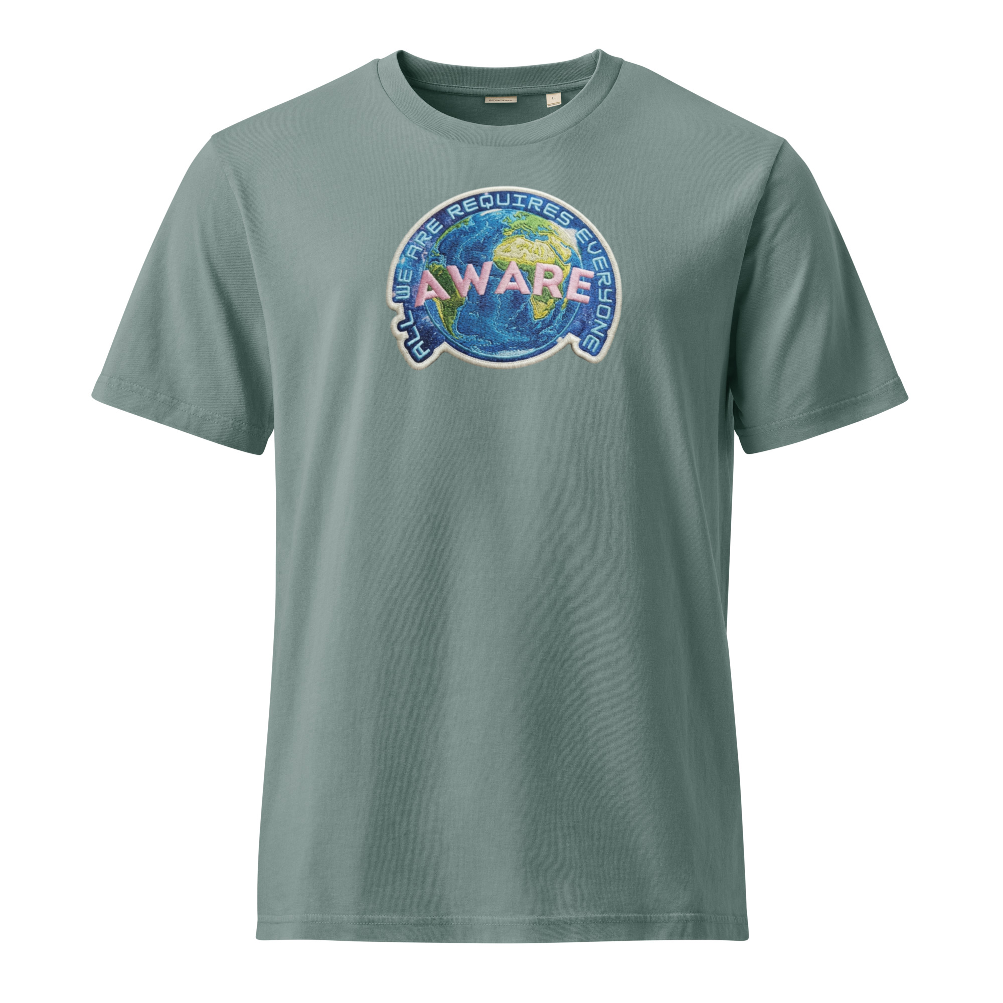 AWARE Patch Flat Unisex Vintage T-Shirt - Image 5
