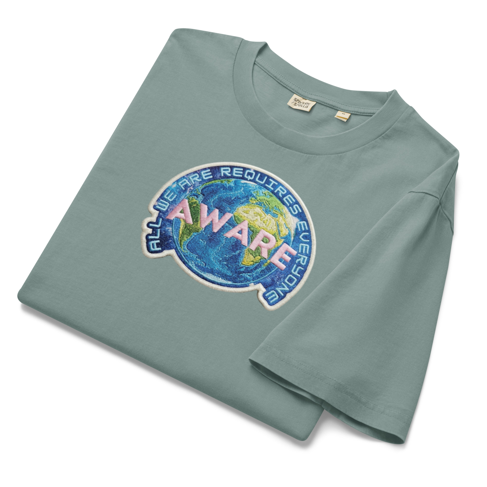 AWARE Patch Flat Unisex Vintage T-Shirt - Image 32
