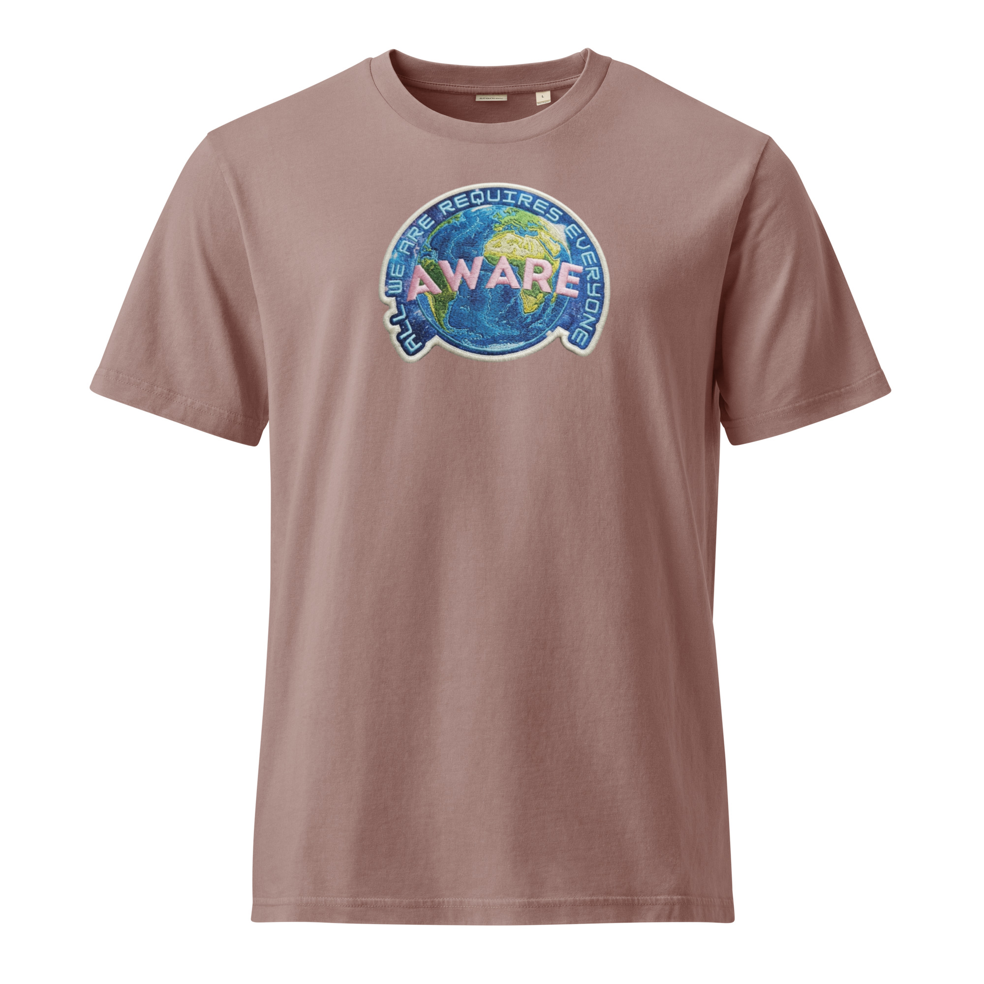 AWARE Patch Flat Unisex Vintage T-Shirt - Image 6