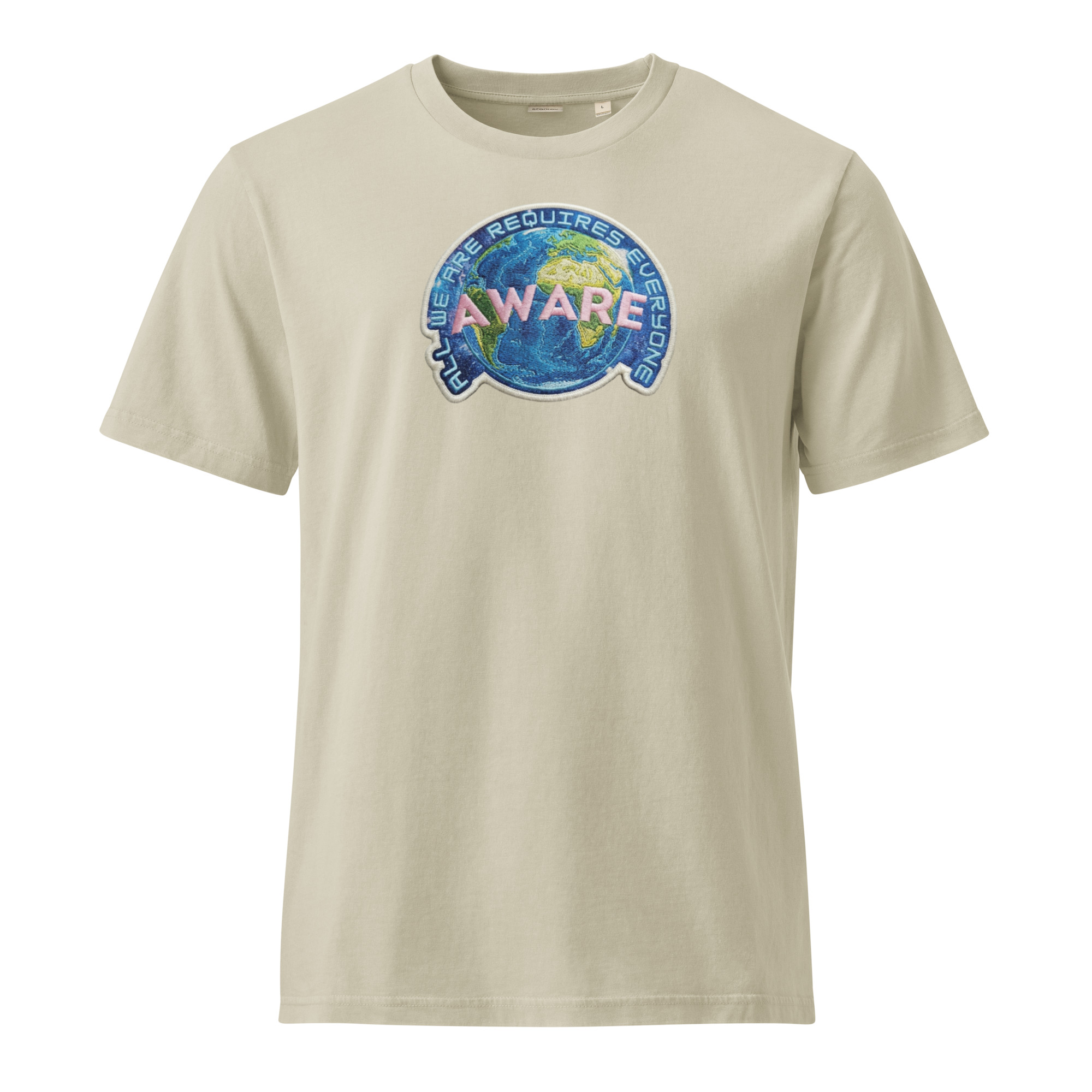 AWARE Patch Flat Unisex Vintage T-Shirt - Image 8